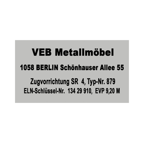 Klebefolie, Aufkleber für Anhängerzugvorrichtung, Simson SR4-