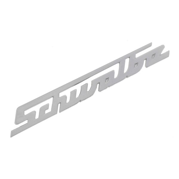 Schriftzug für Knieschutzblech, "Schwalbe" (silber), Simson KR51/1, KR51/2