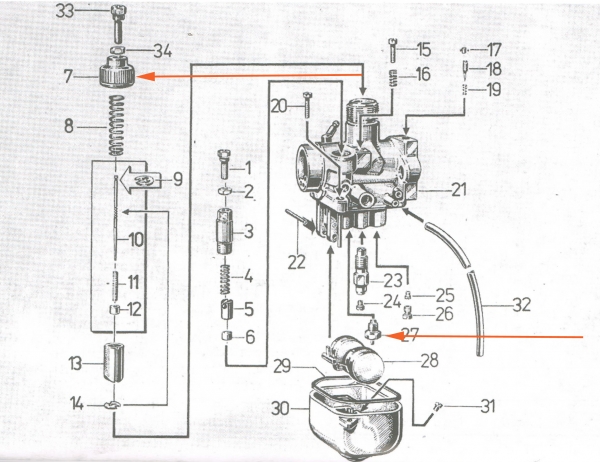 BVF Vergaserkappe mit Stellschraube (16N3), Simson S51, SR50, S70
