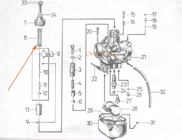 BVF Druckfeder für Kolbenschieber, Simson S50, S51, S70, S53, S83, SR50, SR80, KR51, SR4-