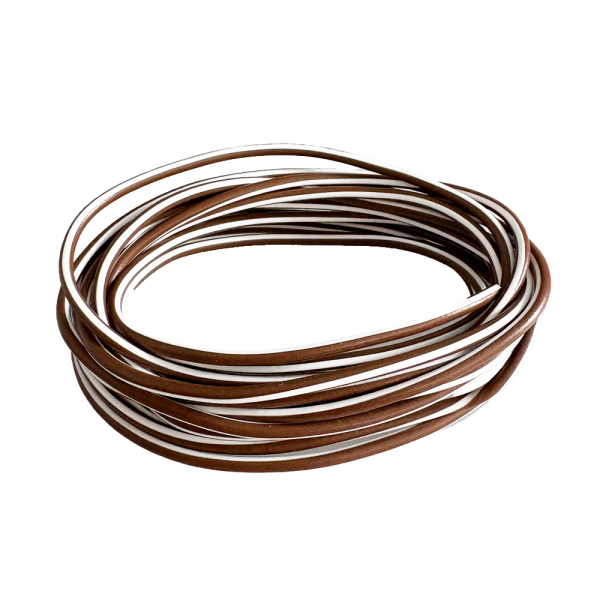 Kabel 1,5mm² (Braun/Weiß) 1M