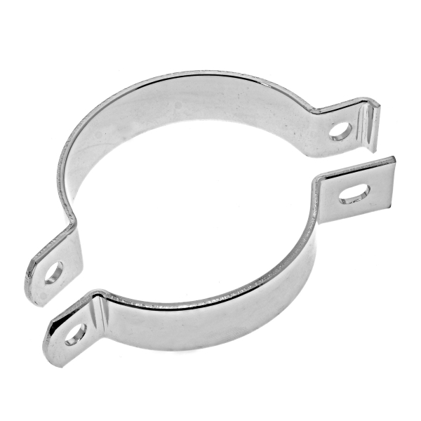 Tragschelle, 2-teilige Auspuffschelle mit Halterung, MZ ETZ250, ES250, ETS250, TS250