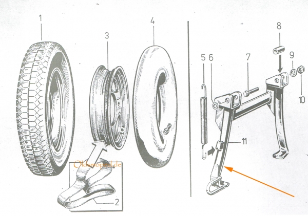 Kippständer, Simson SR50, SR80