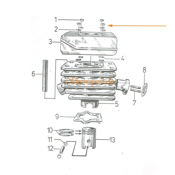 SET Normteile für Zylinderkopf, Simson S50, S51, S53, S70, SR50, KR51, SR4-