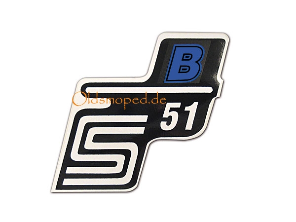 Schriftzug "S51 B" (Blau)