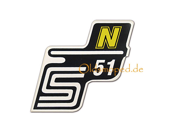 Schriftzug "S51 N" (Gelb)