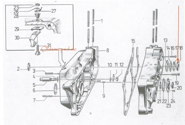 Wellendichtring für Kurbelwelle (Blau) 20x47x7, Simson KR51/2, MS50, S51, S53, S70, S83, SC-050, SR50, SR80