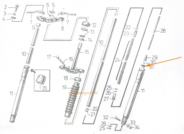SET Wellendichtringe für Gleitrohr (30x40x7), Simson S50, S51, S70, S53, S83, SR50, SR80