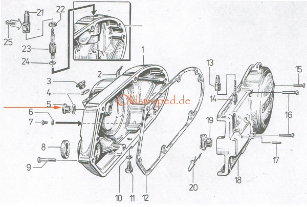 Verschlußschraube Kupplungseinstellung (schwarz), Simson S51, S53, S70, KR51/2, SR50, SR80, MS50