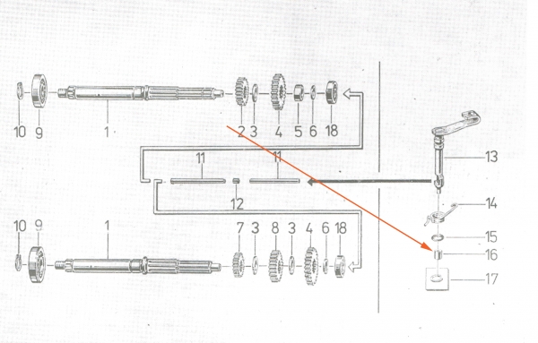 Buchse zum Kupplungshebel, Simson S51, S53, SR50, KR51/2, S70, MS50