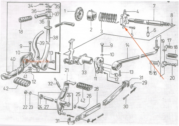 Spannblech zur Kickstarterfeder, Simson S51, KR51/2, SR50, S53, MS50, E930