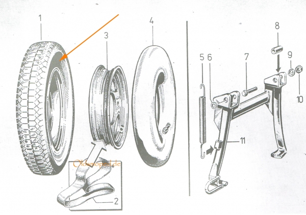 Reifen 3,00x12 (VRM094), Simson SR50, SD50