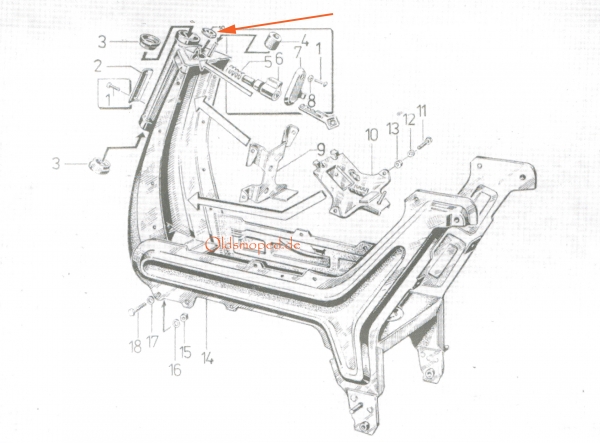 Bowdenzugdurchführung, Simson SR50, SD50