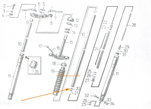 Anschlagblech für Federaufnahme, Simson S51, SR50, SD50, S53