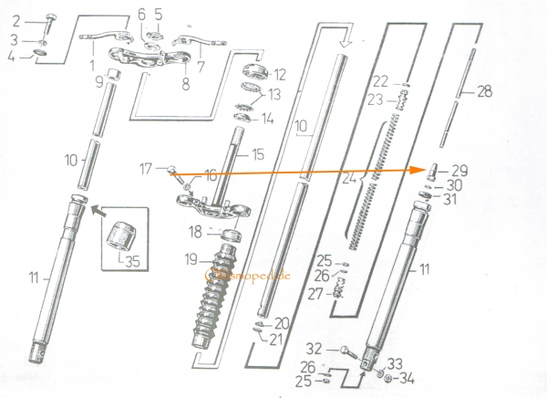 Kegel zum Stab für Federaufnahme, Simson S50, S51, S53, S70, SR50