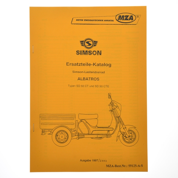 Ersatzteilkatalog, Lastendreirad Simson SD50 CT/CTE