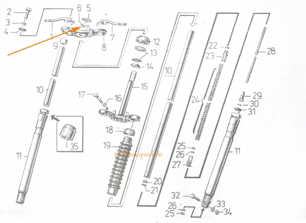 Scheibe für Nutmutter (Gabelführung), Simson S50, S51, S70 , S53, SR50