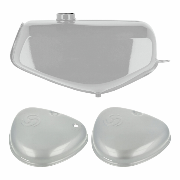 Komplettes Tank-Set in silber, Simson S50, S51, S70