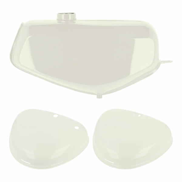 Komplettes Tank-Set in alabasterweiß, Simson S50, S51, S70