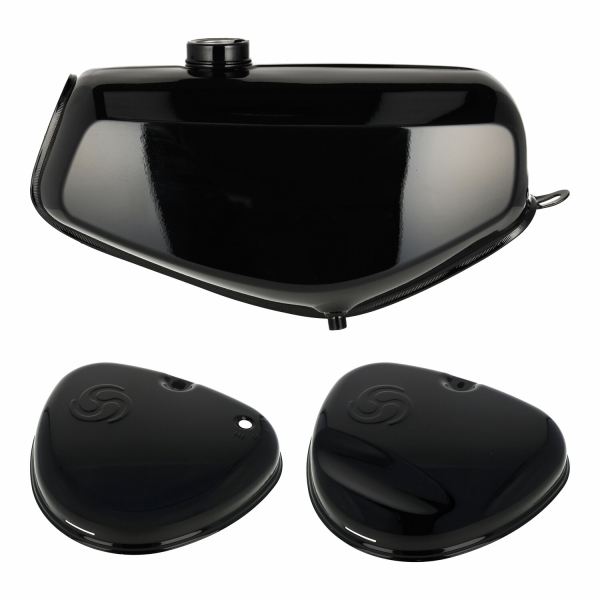 Komplettes Tank-Set in schwarz, Simson S51E, S70E