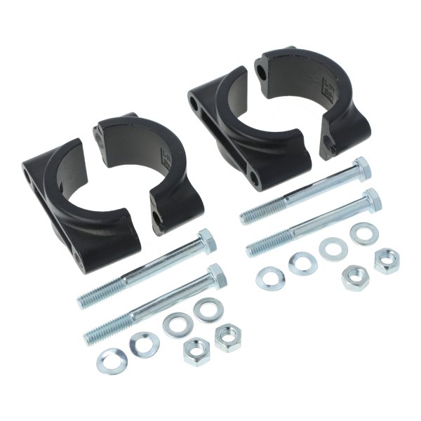 Schutzblechhalter, Klemmbrücken mit Normteilen (schwarz-matt), Simson S50, S51, S70, SR50, SR80