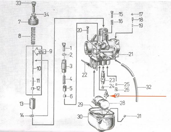 BVF Schwimmernadelventil (15), Simson S50, S51, S70, SR50, S53, KR51, SR4-2, SR4-3, SR4-4
