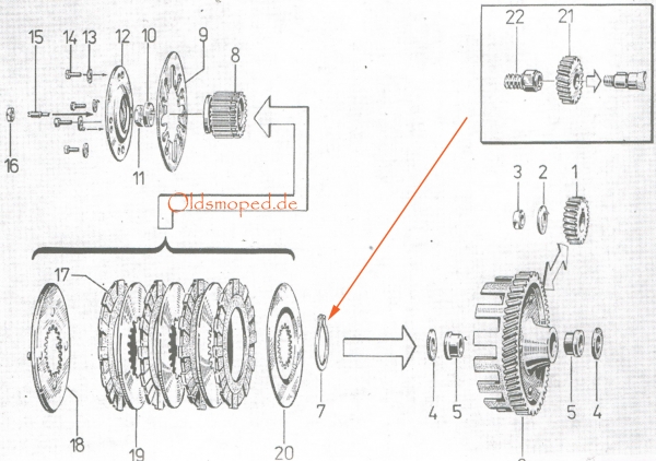 Sicherungsring (45x1,75), Simson S51, KR51/2, SR50, S53, SD50, S70, MS50