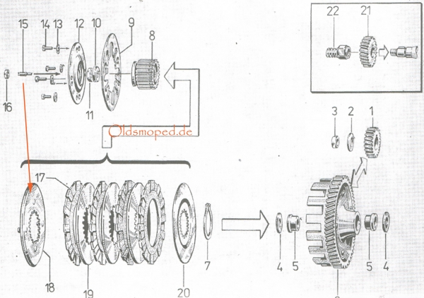 Kupplungsplatte, Simson S51, S70, S53, KR51/2, SD50, MS50