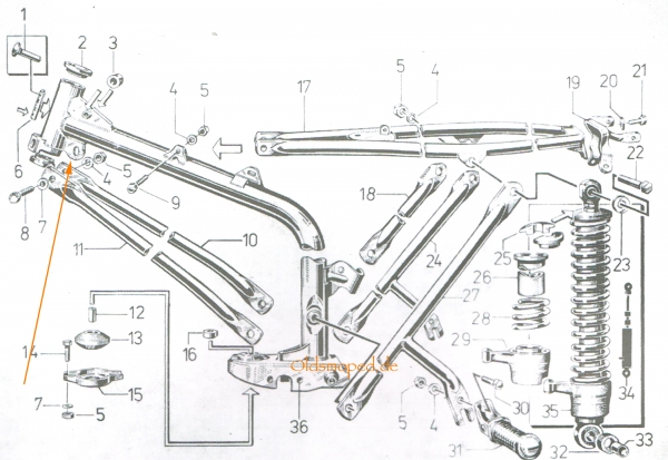 Einschweißteil, Knotenblech für Endurorahmen, Simson S50, S51, S70, S83