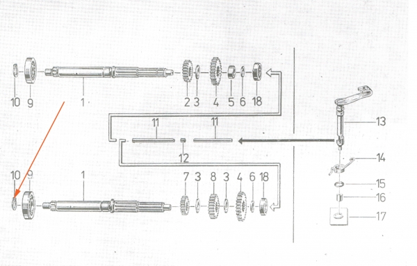 Sicherungsring (17x1), Simson S51, S53, S70, KR51, S83, SR50, SD50, MS50