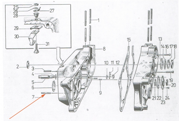 Stiftschraube (M6x18), Simson S51, S53, S70, S83, SR50, SD50, KR51/2, SRA