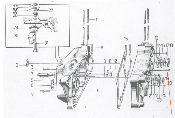 Zylinderschraube (6x50), Simson S51, S53, S70, S83, SR50, SR80, SD50, KR51/2