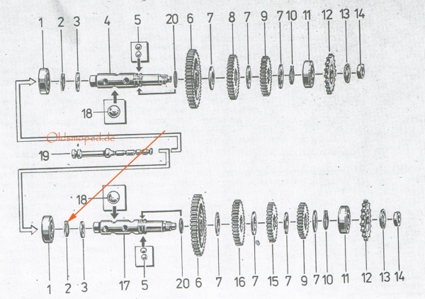 Sicherungsring für Abtriebswelle (20x1,2), Simson S51, S53, S70, SR50, SD50, KR51/2, MS50, E930, MAW