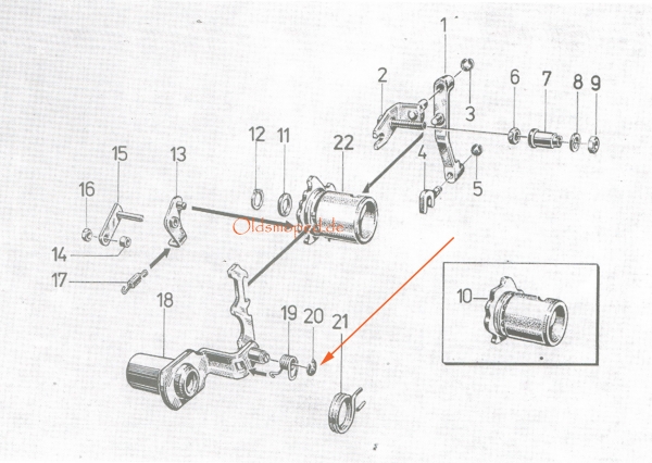 Sicherungsscheibe (Schaltklinkenfeder), Simson S51, S53, S70, SR50, SD50, KR51/2, MS50, E930