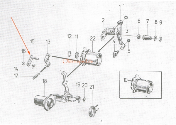 Lasche am Rasthebel, Simson S51, S53, S70, S83, SR50, SR80, KR51/2, MS50, E930