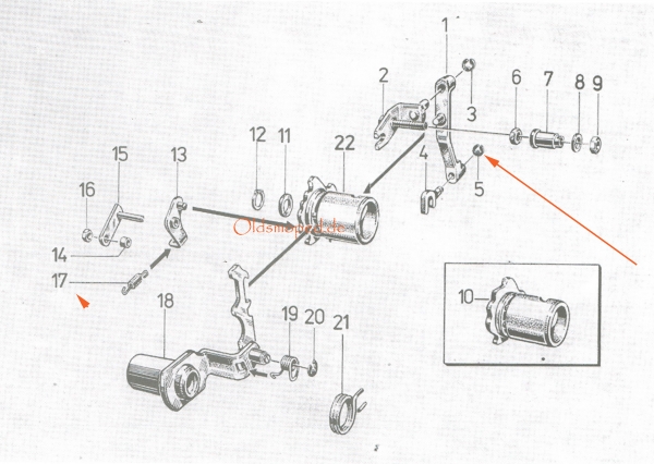 Sicherungsscheibe zur Schaltgabel, Simson S51, S53, S70, SR50, SD50, KR51/2, MS50, E930