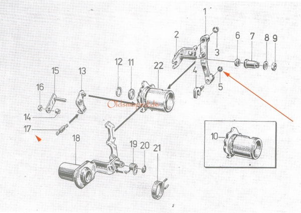 Sicherungsscheibe (Schaltgabel), Simson S51, S53, S70, SR50, SD50, KR51/2, MS50, E930