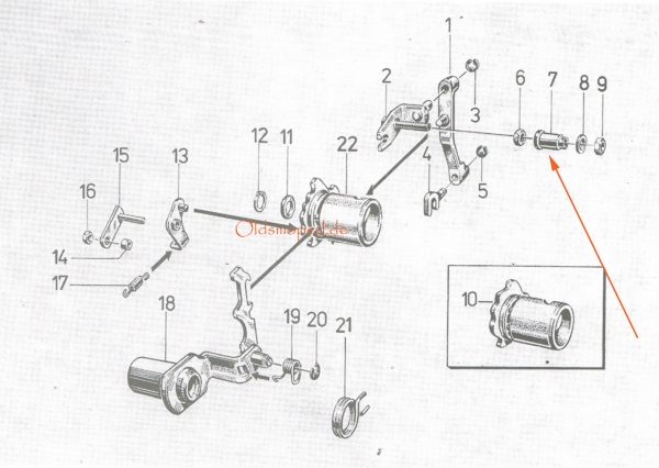 Schlitzmutter (Schalteinstellung), Simson S51, S53, SR50, S70, SR80, KR51/2, MS50, E930