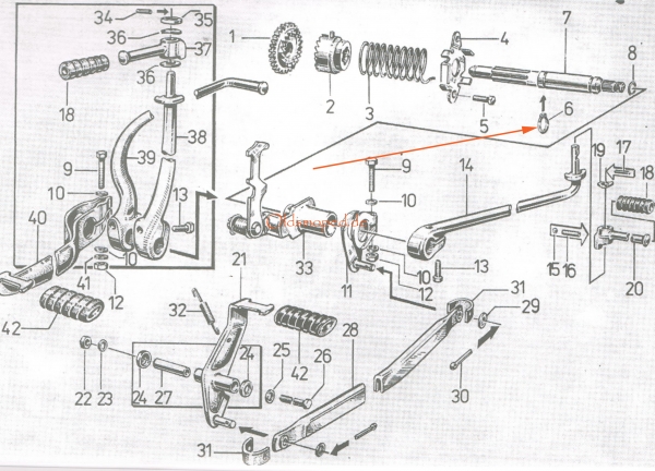 Sicherungsring für Kickstarterwelle (16x1), Simson S51, S53, S70, SR50, SD50, KR51/2, MS50
