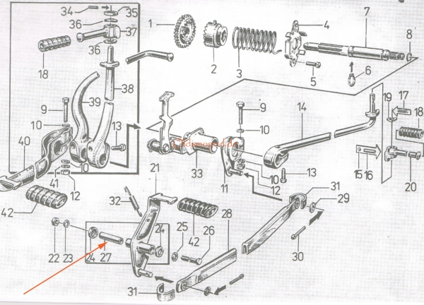 Distanzrohr für Hebellagerung, Simson SR50, SR80, SD50, SRA