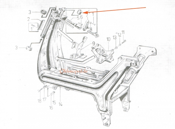 Auflage für Helmsicherung, Simson SR50,SR80
