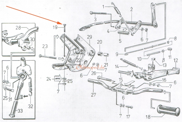 Flachrundschraube für Motorlager, Simson S50, S51, S53, S70, MS50