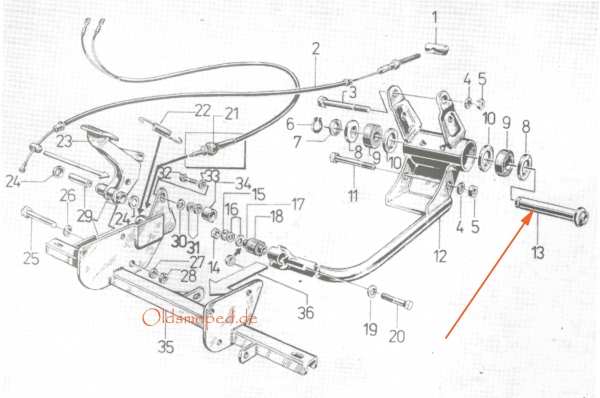 Hülse für Motorlager, Simson SR50, SR80
