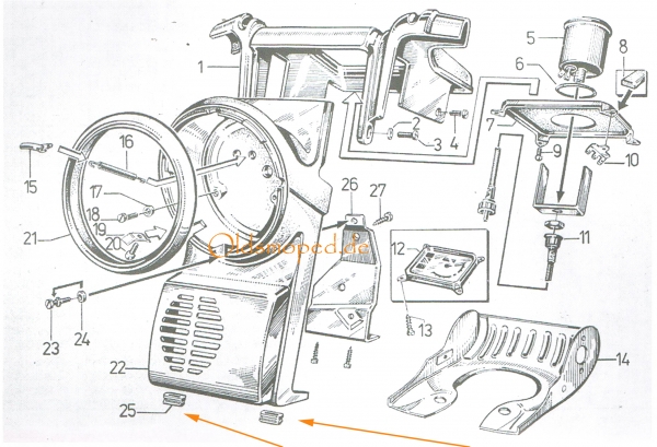Kabeltülle für Scheinwerfergehäuse, Simson SR50, SR80