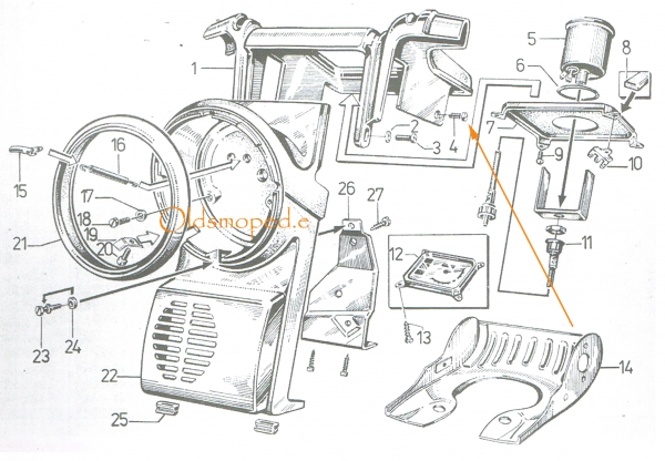 Senkschraube für Armaturengehäuse, Simson SR50, SR80