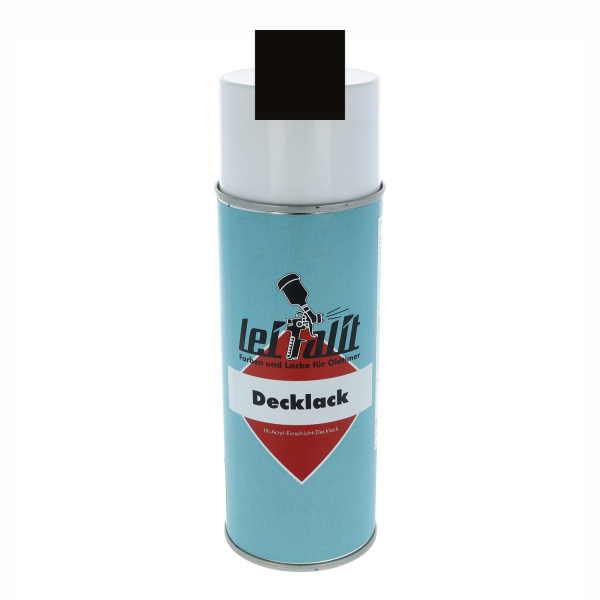 Spraydose, Leifalit 1K-Decklack - schwarz matt (400ml)