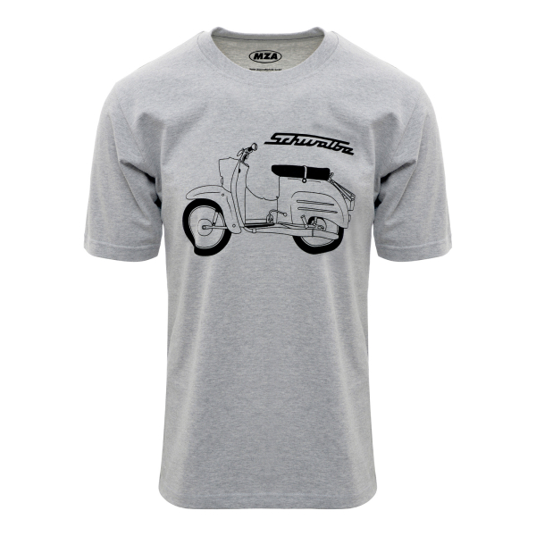 T-Shirt (hellgrau meliert), Motiv: Schwalbe - 100% Baumwolle