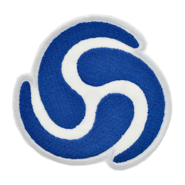 Patch zum Aufnähen oder Aufbügeln, Motiv: Wirbel-Logo