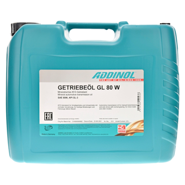 ADDINOL Getriebeöl GL80W (20L)