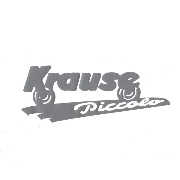 Aufkleber, Klebefolie (silber), Krause Piccolo